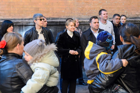 Ольга Бабенко и кандидаты от «Батьківщини» провели встречу с жителями улицы Дышинского